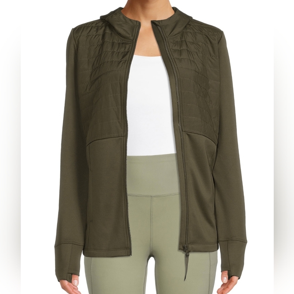 Avia olive green athletic zip-up